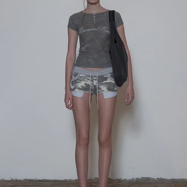 [M] 스컬프터 Camouflage Shorts Ash