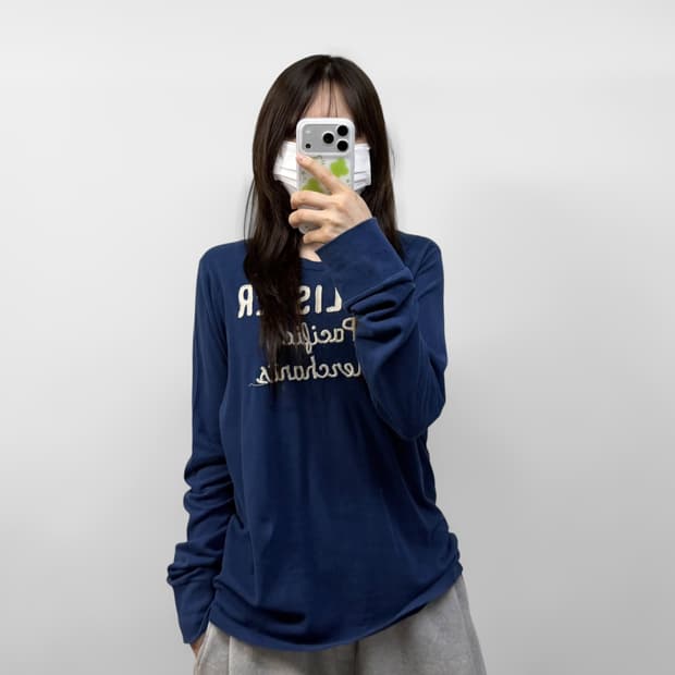 홀리스터 스펠 로고 롱슬리브 블루
