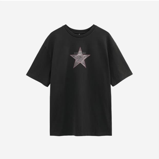 [2] 폴리테루 멤버스 티 스타 워시드 블랙