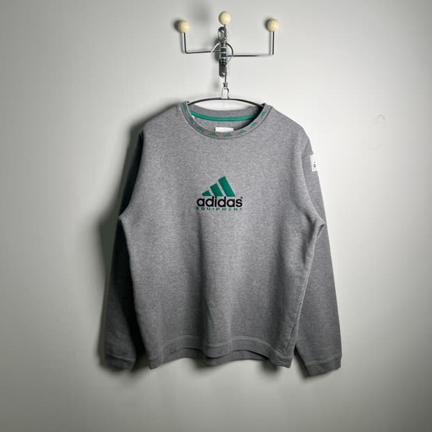 ADIDAS 아디다스 이큅먼트 크루넥 그레이 맨투맨 100