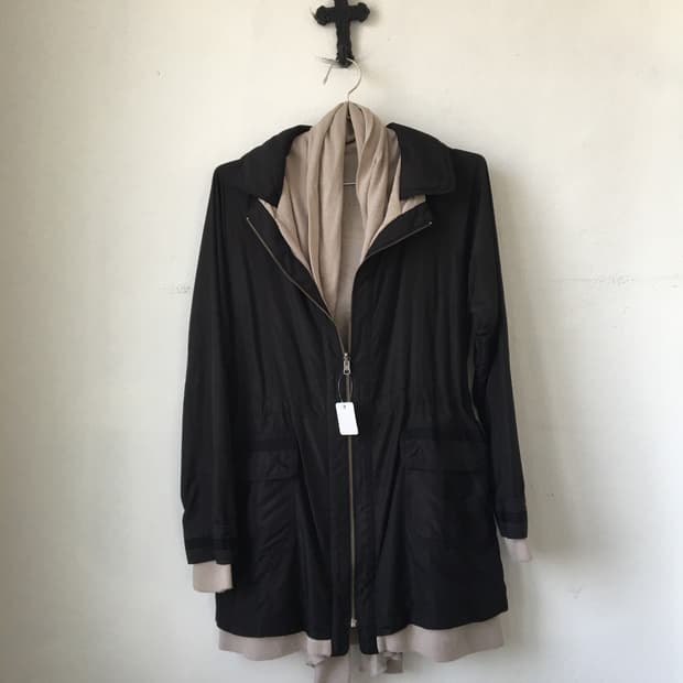 reversible Drape layered point jacket