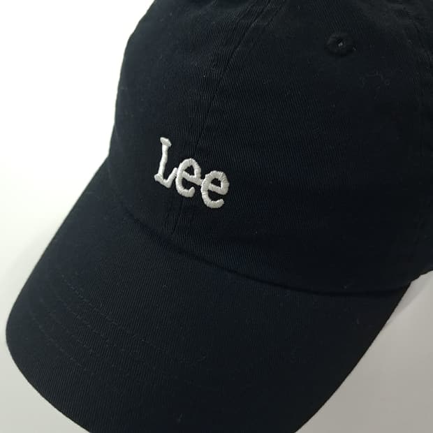CK963 리 LEE 스몰로고 블랙 볼캡 모자
