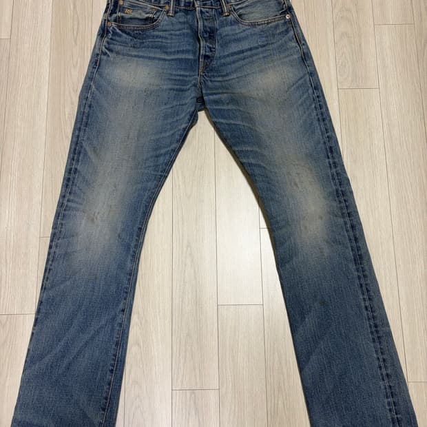 RRL 슬림부츠 브라이어필드 셀비지진