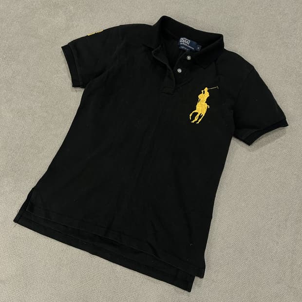 폴로 랄프로렌 블랙 반팔 카라티 빅포니 s