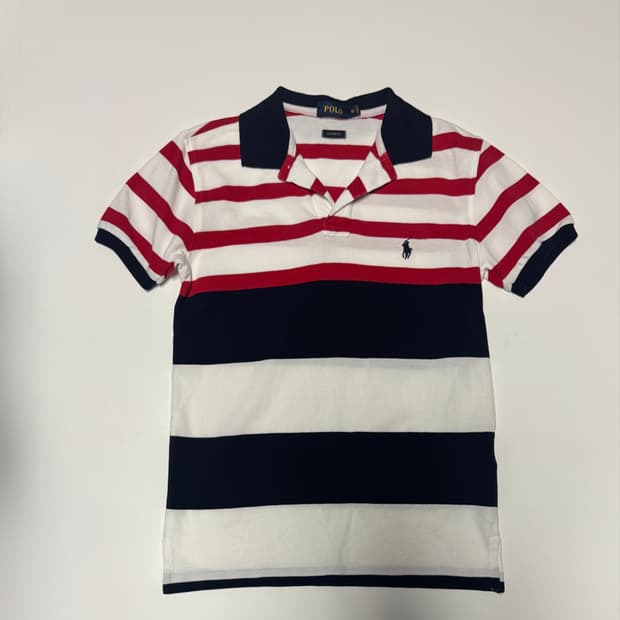 여셩 폴로 Polo 스트라이프 반팔 카라 티셔츠 S