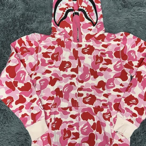 베이프 더블 샤크 핑크 새상품