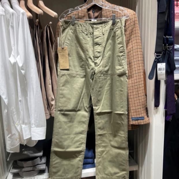 더블알엘 RRL 헤링본 퍼티그 유틸리티 팬츠 34*34(미착용 새상품)