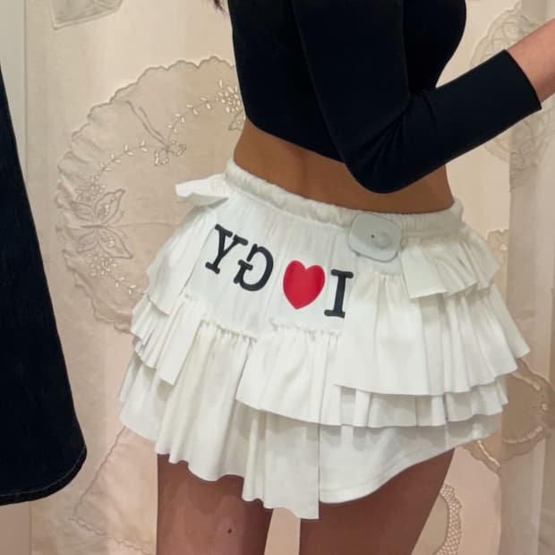새상품) 글로니 아이러브글로니 러플 스커트