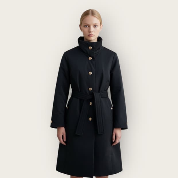 82/ 오브제 23FW 금장버튼 구스 패딩코트