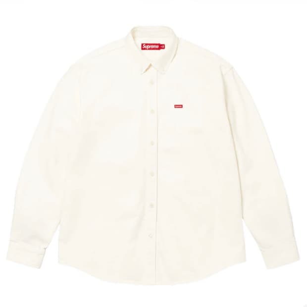 슈프림 스몰 박스 데님 셔츠 화이트  L