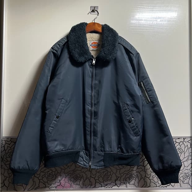 빈티지 80s 디키즈 셰르파 봄버 자켓