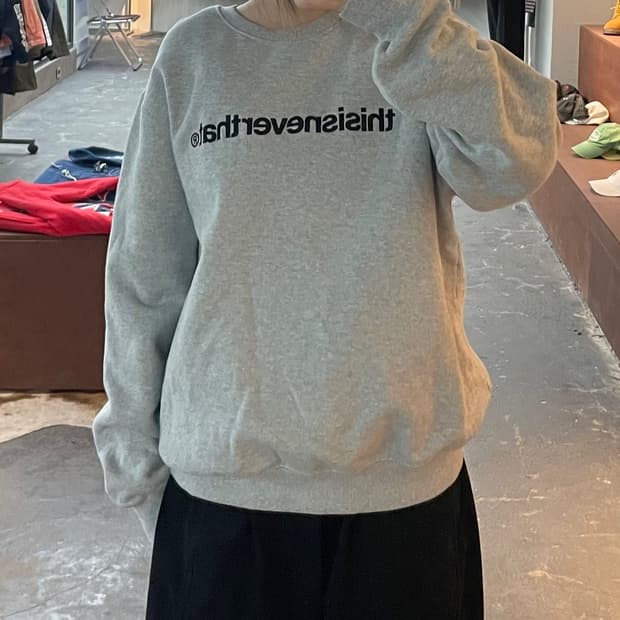 디스이즈네버댓 그레이 맨투맨 H2264