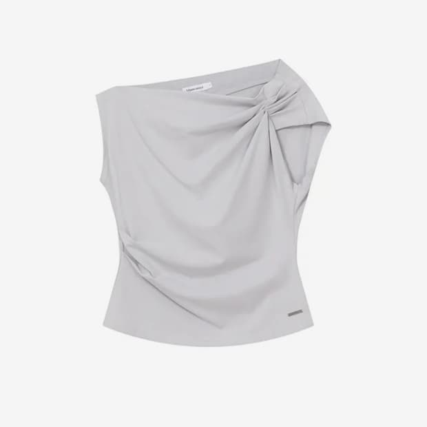 미세키서울 Slanted sleeveless top GREY