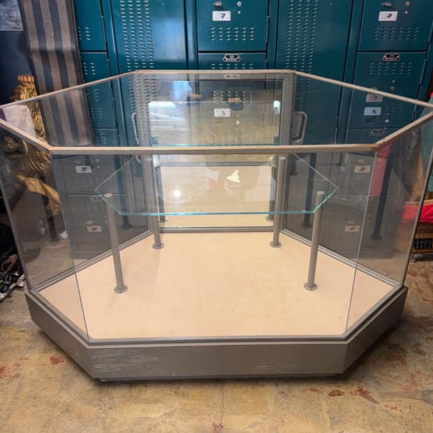 빈티지 소품 E Pollard & Co 영국 쇼케이스 진열장