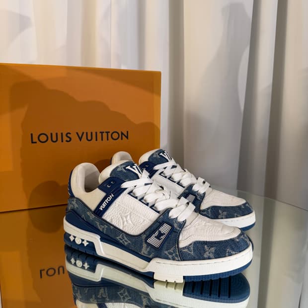 (6.5) 루이비통 모노그램 데님 트레이너