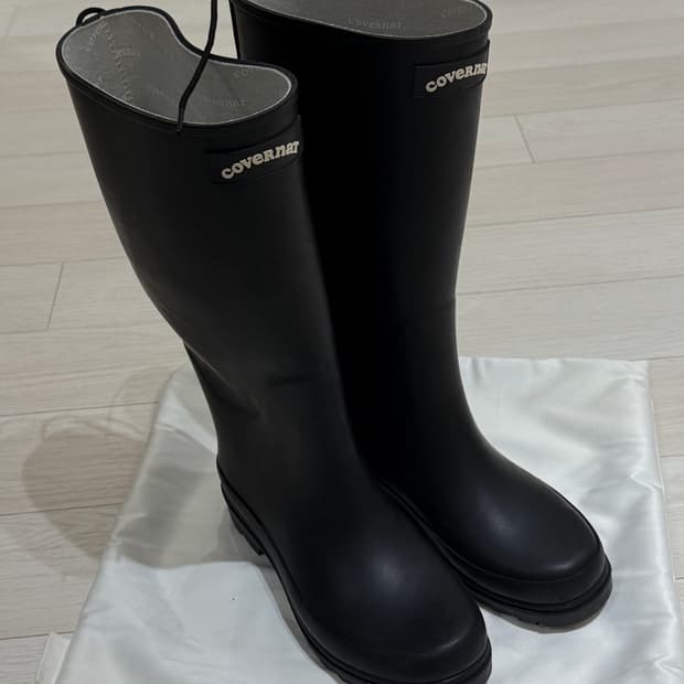 ‼️이사 처분 (1회시착) 커버낫 레인 롱부츠 블랙 240