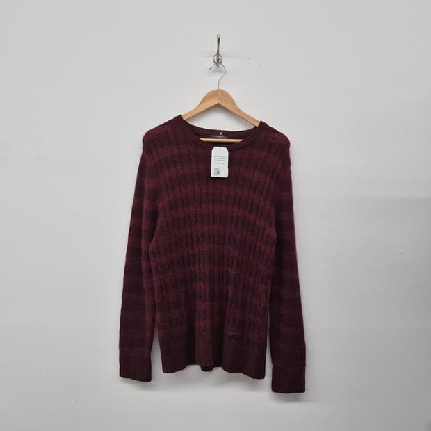 버버리 스트라이프 니트 스웨터 남여공용 M