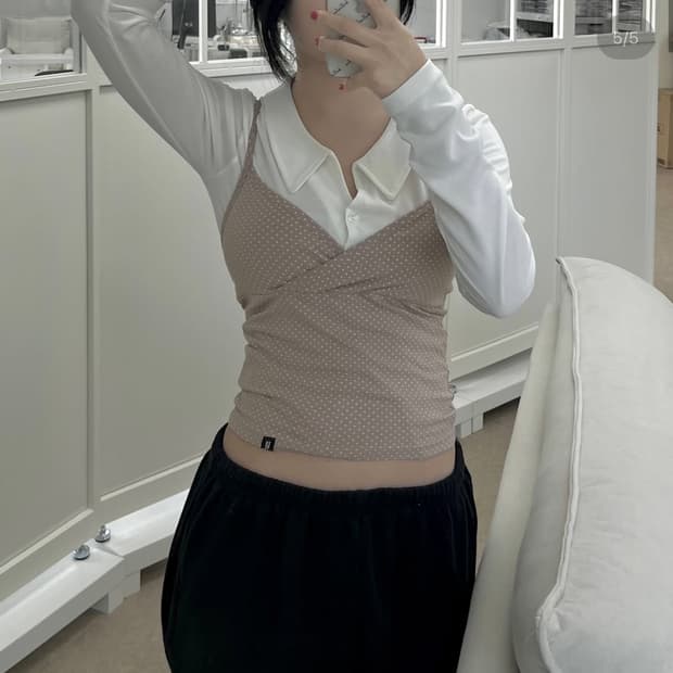 벨리아르 플레인 시스루 셔츠 아이보리