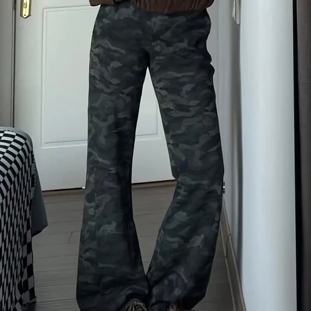 빈티지 카모 부츠컷 트레이닝