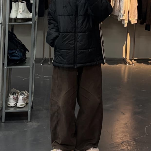 아디다스 파이어버드 블랙 패딩 A2466