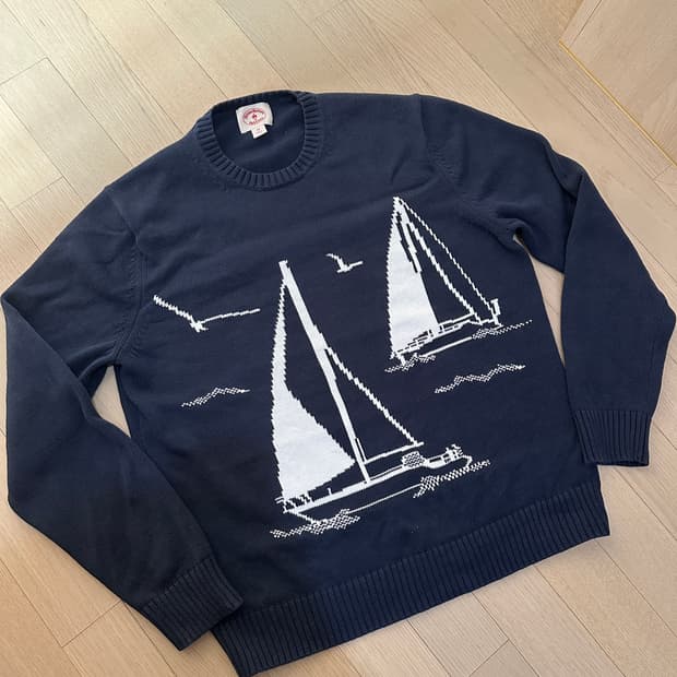 브룩스브라더스 세일보트 크루넥 니트스웨터 M