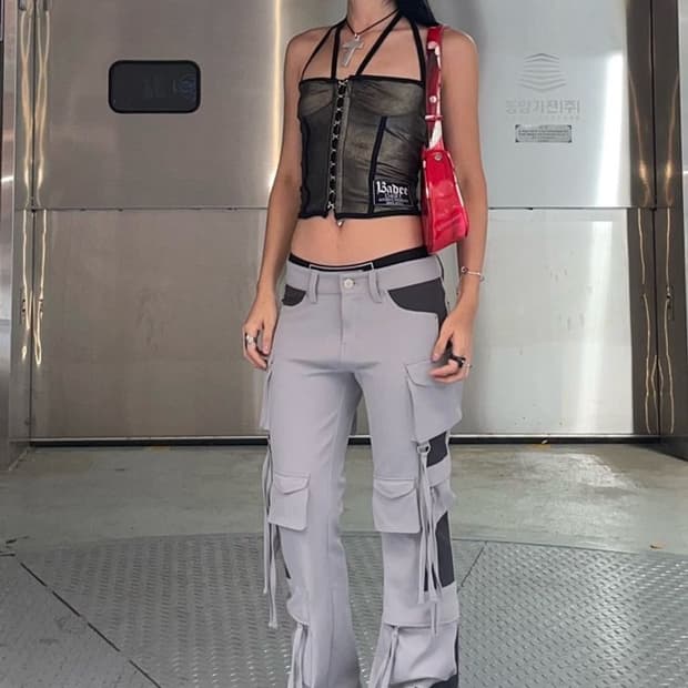 배디 플레어 카고 팬츠