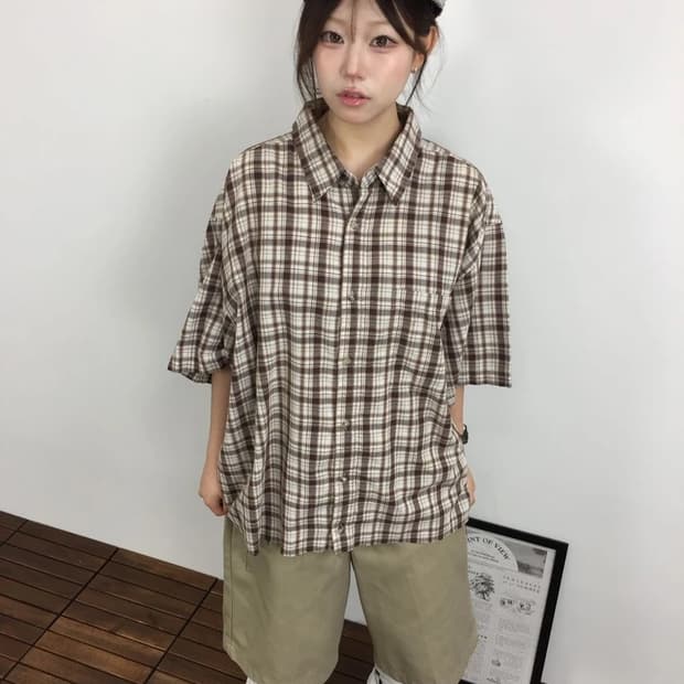 Dickies Plaid Cut-Off Shirt