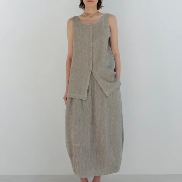 moia 2Way Linen 린넨 투피스 세트