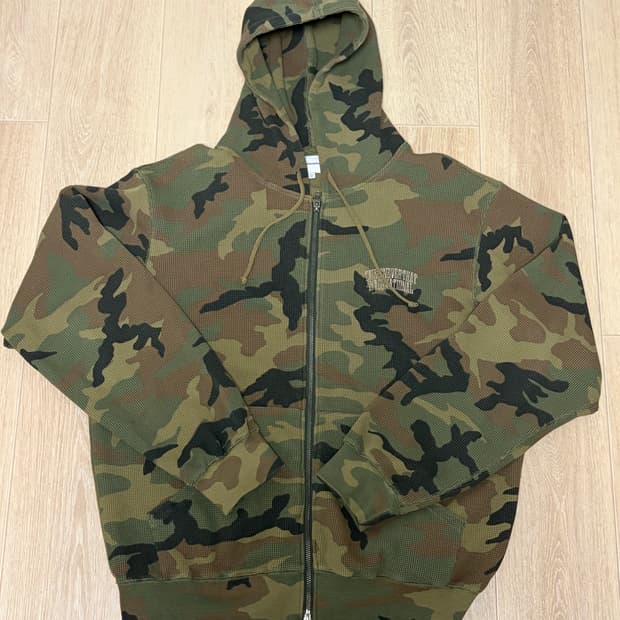 디스이즈네버댓 Camouflage Thermal Zip Up Hoodie