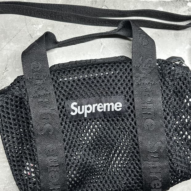 슈프림 메쉬 미니 더플백 블랙