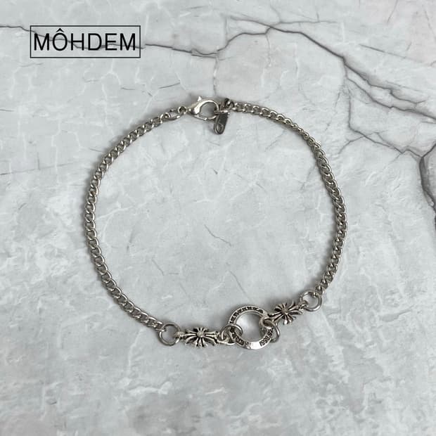 크로스4 실버 체인팔찌