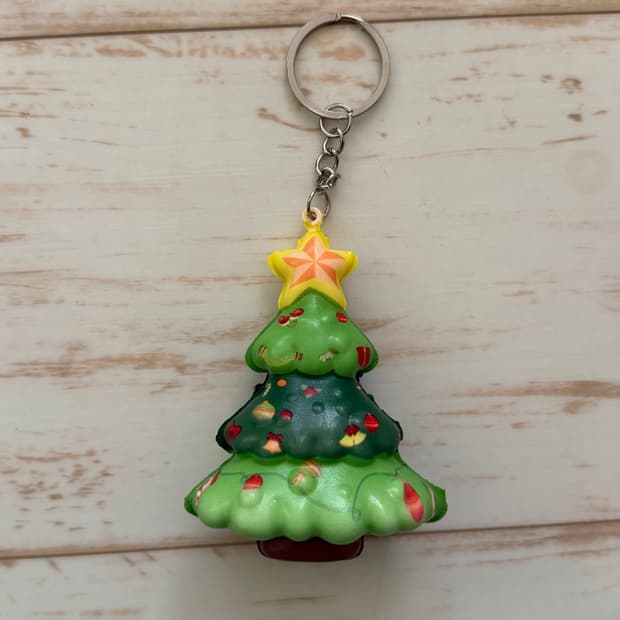 크리스마스 트리 스퀴시 고전문구 키링 열쇠고리