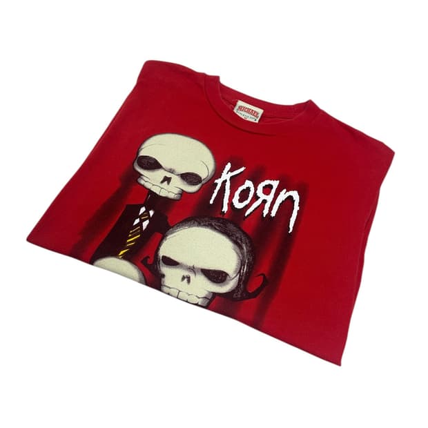L) KORN 밴드티셔츠 00's