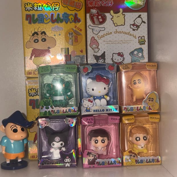 짱구+산리오 쌀알 피규어