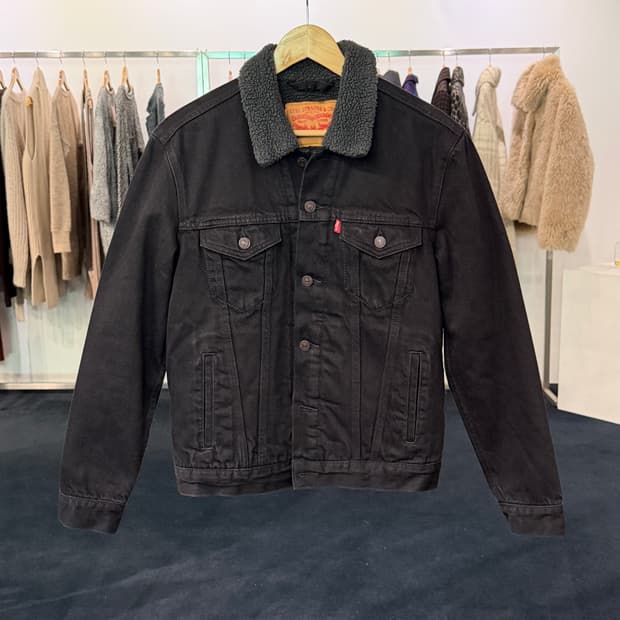 [S] 리바이스 블랙 쉐르파 데님자켓