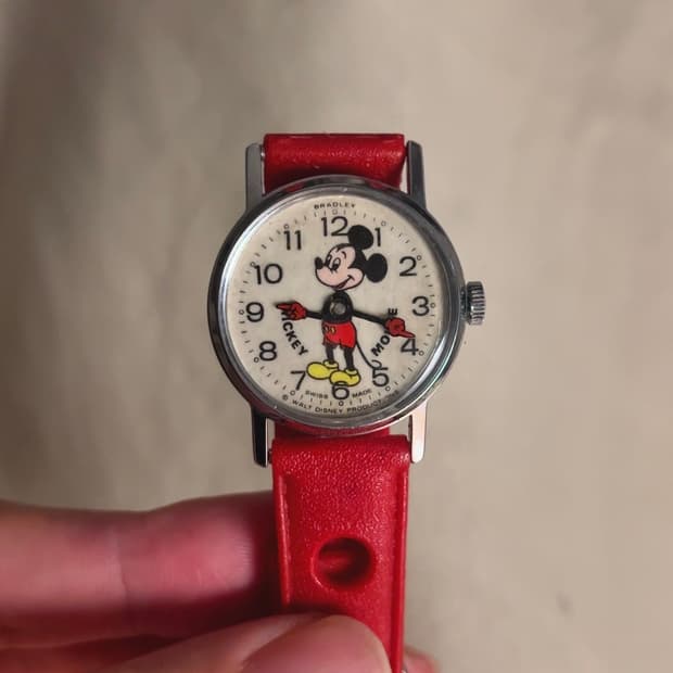[70s Bradley]Mickey wind-up watch
