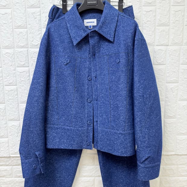 (새상품)아더에러 뱅크 트러커 자켓 트라우저 세트(상의L 하의M)