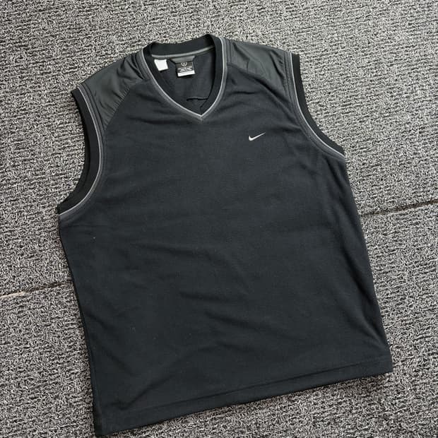 00s 나이키 올드스쿨 스우시로고 후리스 베스트 2093