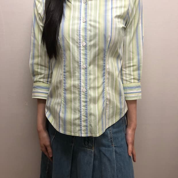 빈티지 갭 그린 체크 셔츠