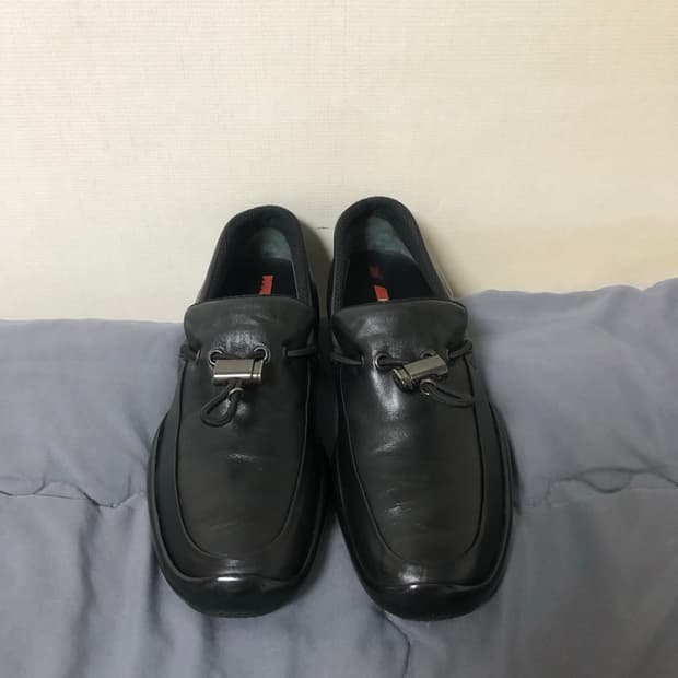 프라다 스포츠 토글 스트링 로퍼 블랙 37