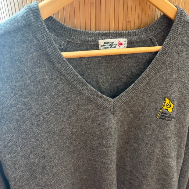 Dunlop Charcoal V-neck Knit