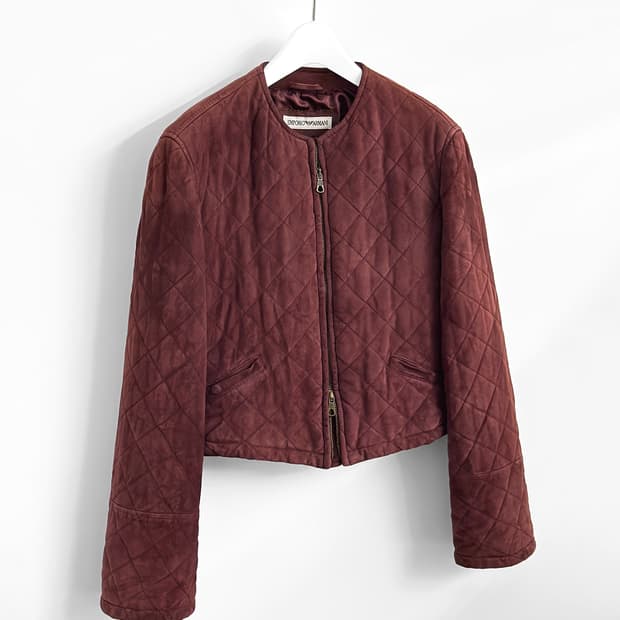 90~00s 엠포리오 아르마니 퀼팅 스웨이드 자켓