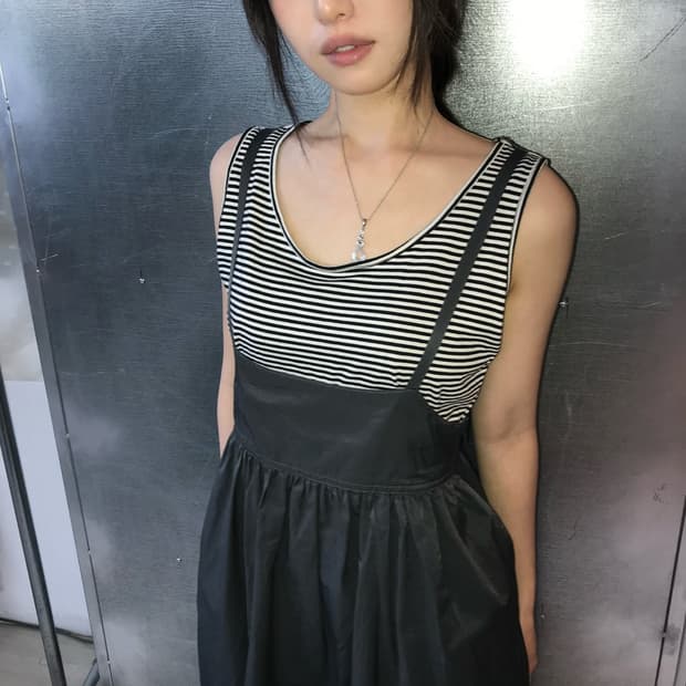 ⊹ Cutie Blonde Stripe Sleeveless Top