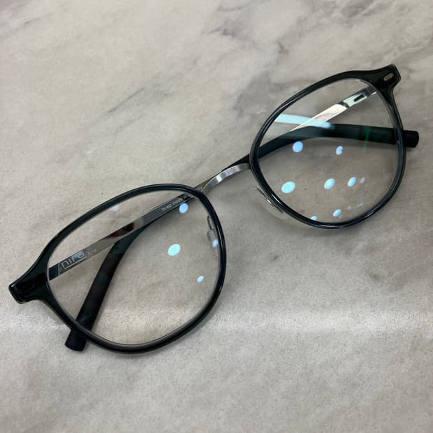 니로 NIRO 실버 딥그린클리어 솔텍스 라운드 메탈테 안경