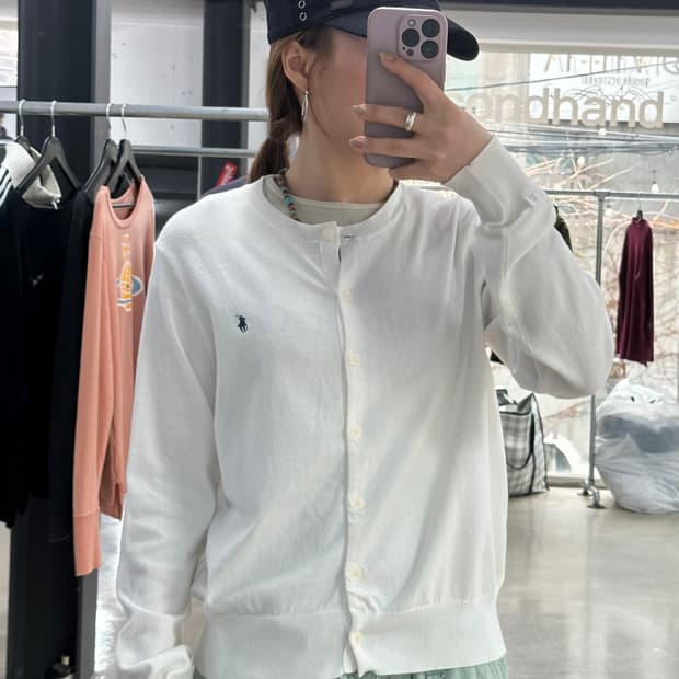 폴로랄프로렌 코튼 블렌드 가디건