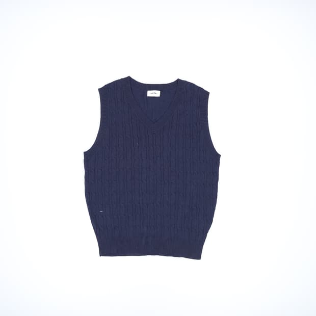 95 키스해링 케이블 니트조끼 0407H1