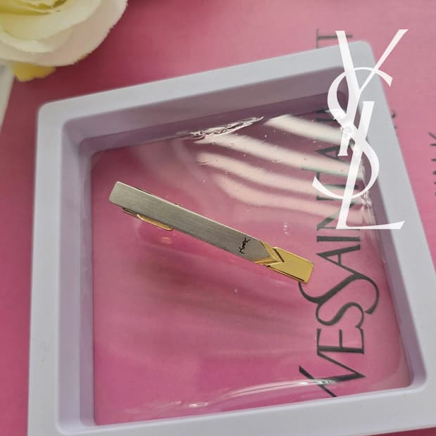 입생로랑 정품 명품 넥타이핀 5cm A등급 J9

