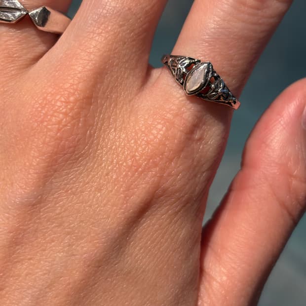 Silver 925 빈티지 스톤 링