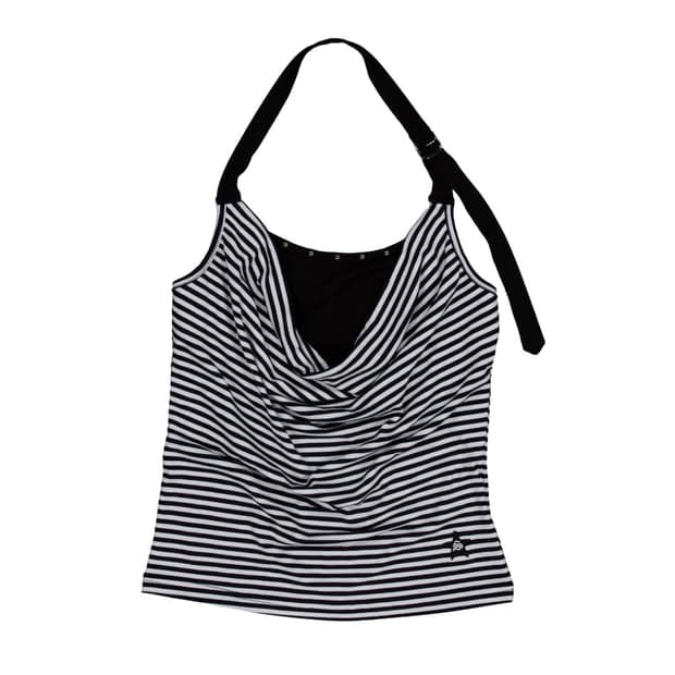 셋업이엑스이 STRIPE LAYERED HALTERNECK