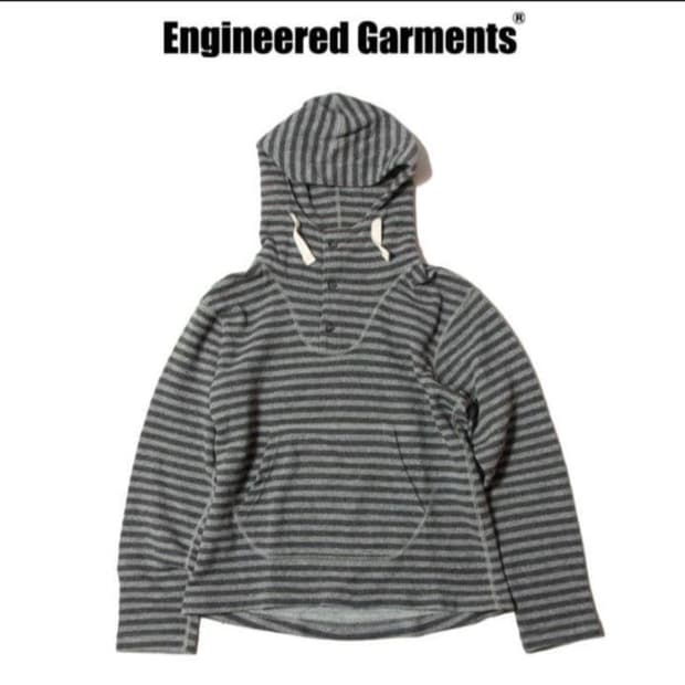 ENGINEERED GARMENTS stripe wool hood